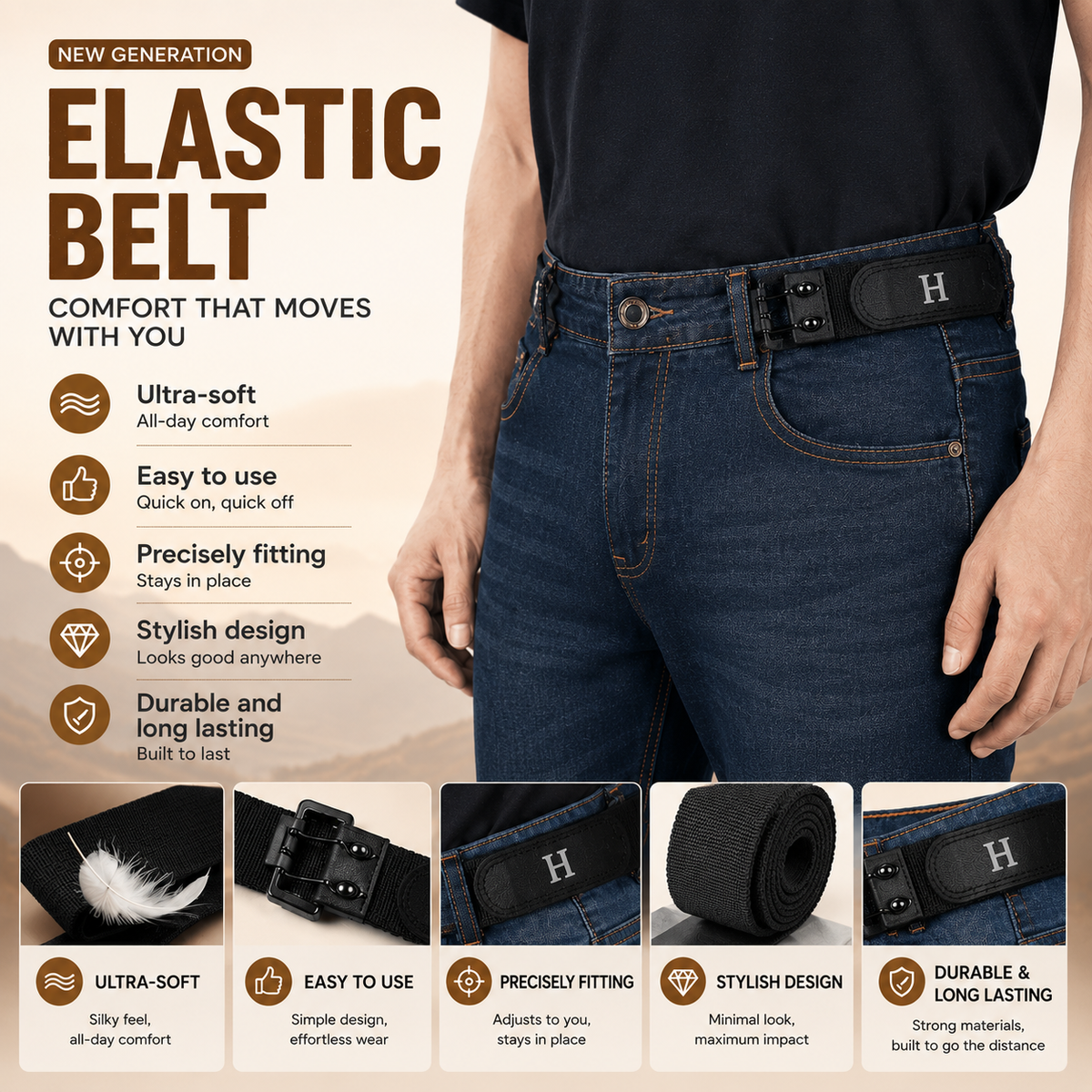🔥50%OFF- Buy More Save More-The Belt You Barely Feel. No bulky buckle.